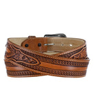 TONY LAMA THE WILD BILL BROWN BASKET WEAVE BELT