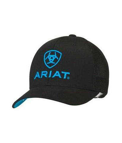 ARIAT® MENS GREY SPANDEX FLEXFIT CAP