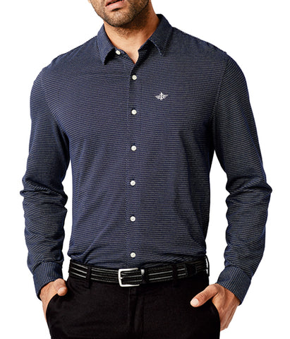 Dockers Men's Signature Comfort Flex Button Down Shirt - Blue