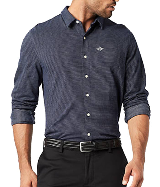 Dockers Men's 360 Ultimate Button Up Shirt - Deep Blue Night