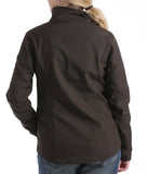 CINCH LADIES CONCEALED CARRY BONDED JACKET - CHOCOLATE/CRANBERRY