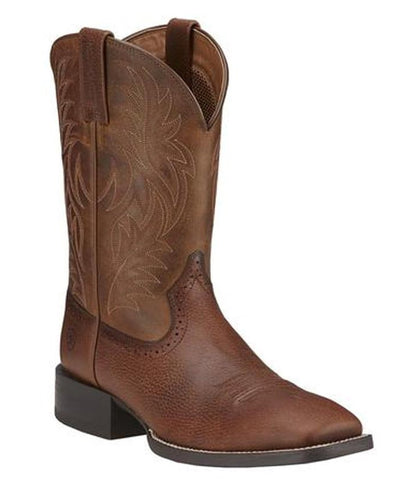 ARIAT® BROWN OSTRICH PRINT LEATHER BELT