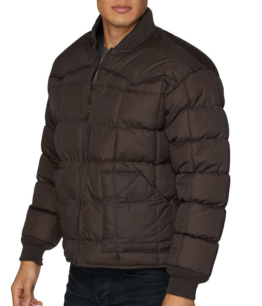 BULLRIDER WESTERN NYLON JACKET - BROWN