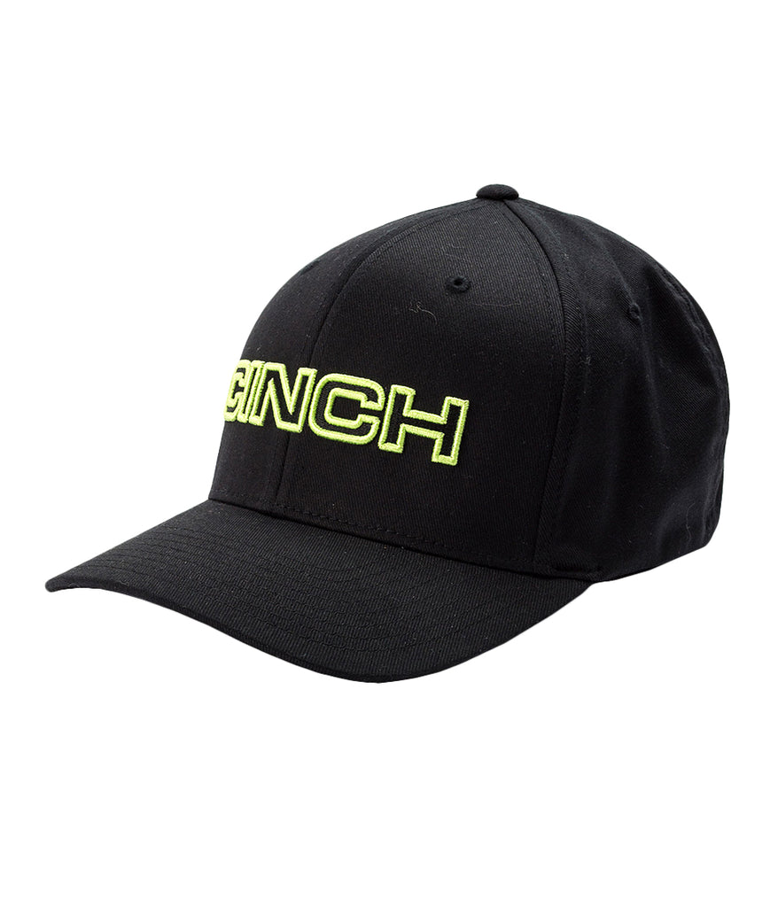 CINCH MENS LOGO FLEXFIT BASEBALL CAP - BLACK