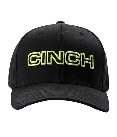 CINCH MENS LOGO FLEXFIT BASEBALL CAP - BLACK