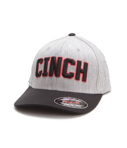 CINCH MENS FLEXFIT CAP - GRAY AND BLACK
