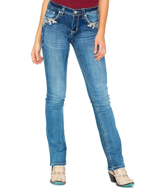 GRACE FLORAL EASY FIT BOOT CUT