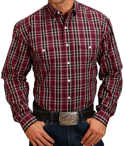 Stetson© Men's Y/D Plaid W/Satin Stitch