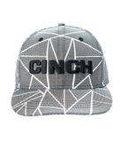 CINCH FITTED CAP - TEXTURED GRAY AND WHITE S/M